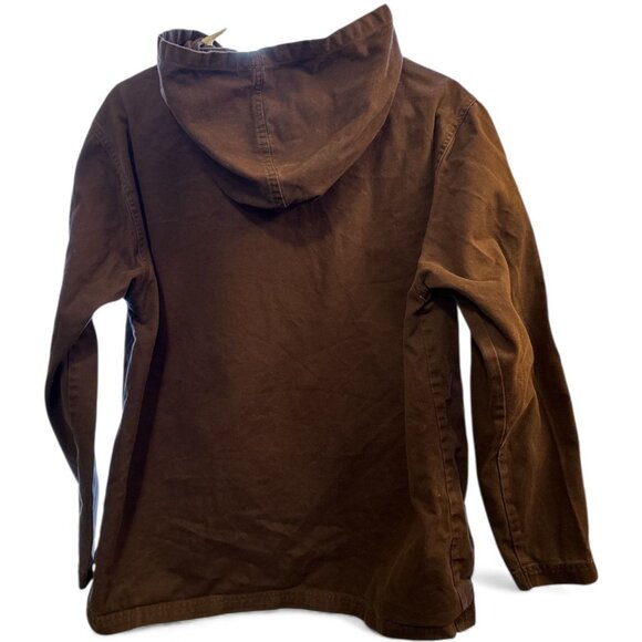 Blasport Womens Petite Hooded Brown Cotton Jacket With Front Pockets & Full Velc - Picture 2 of 4